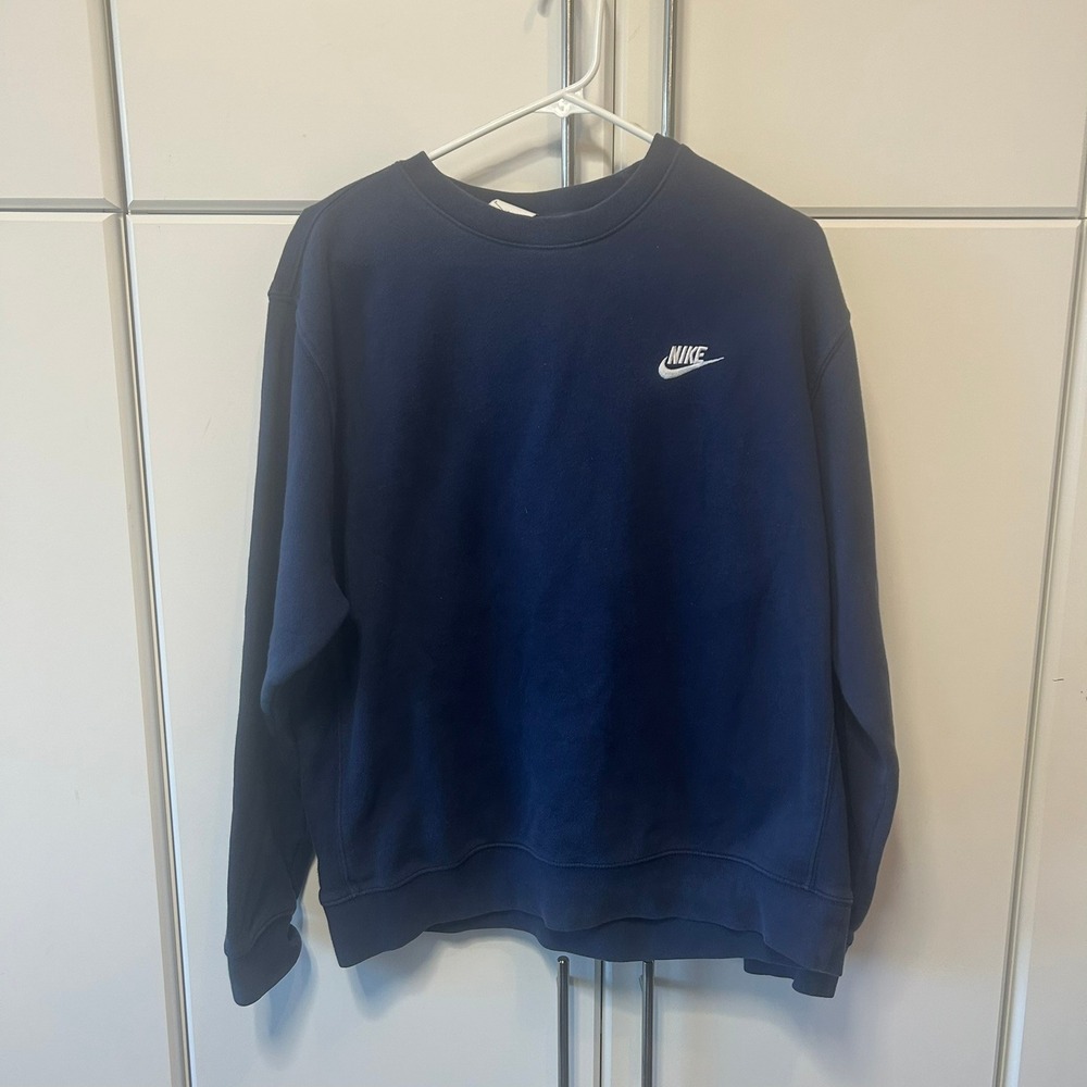 Nike Sportswear Club Fleece Crewneck Sweatshirt Navy‎ Blue Large BV2662-410